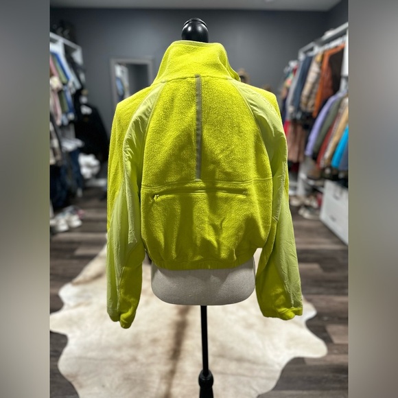 Free People Movement So Fly Half Zip Jacket in Margarita Size XS Green/Yellow - Picture 5 of 9